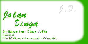 jolan dinga business card
